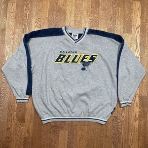 Vintage Y2K Lee Sport St Louis Blues NHL Embroidered Logo Sweatshirt Mens XL
